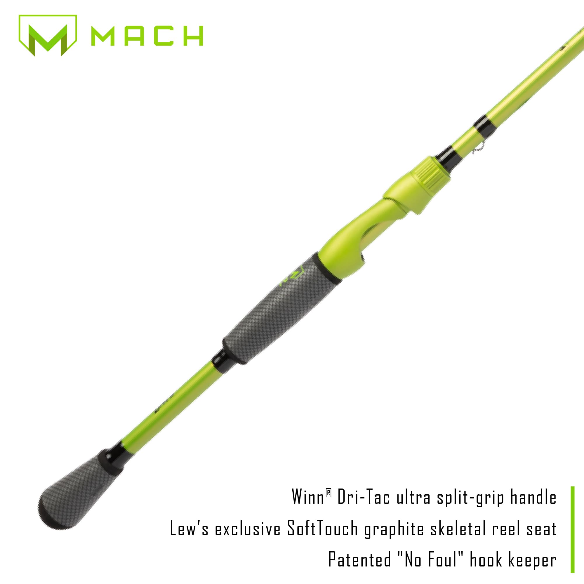 Amazon.com: Lew's MACH 2 Spinning Rod, 6-ft 6-in 2pc IM8 Graphite